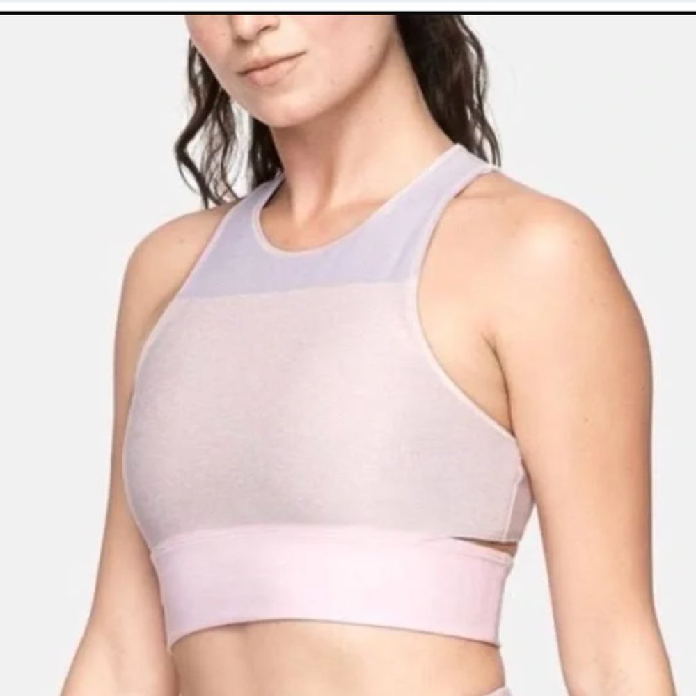 Outdoor Voices Pink Slash Back Sports Bra Size Small